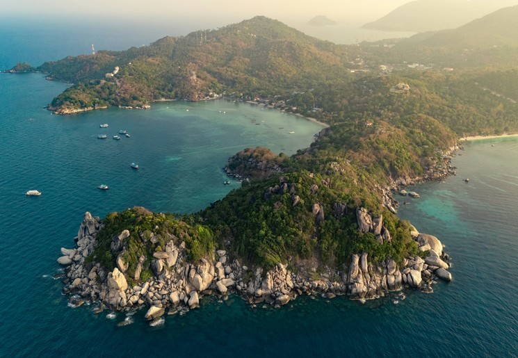 Uitzicht over Koh Tao in Thailand