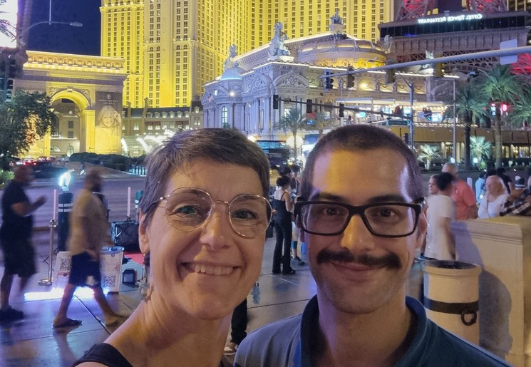 Nicole en haar zoon in Las Vegas