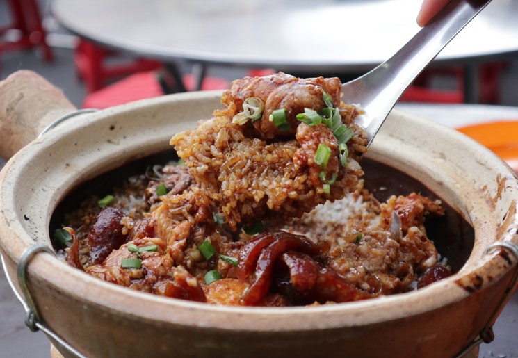 Claypot Chicken Rice, eten in Maleisië Claypot Chicken Rice, eten in Maleisië