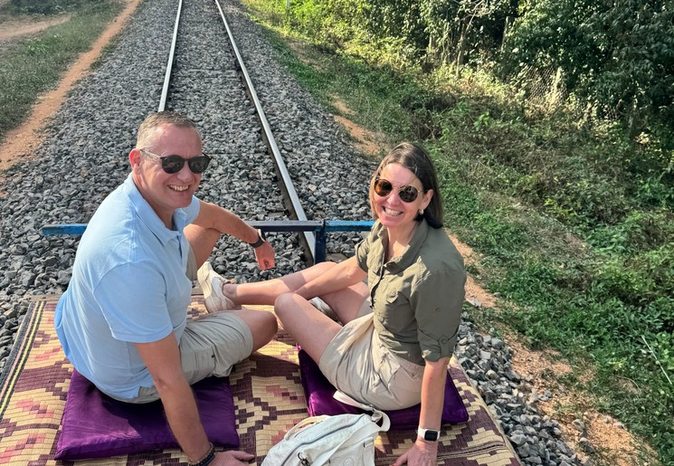 Klanten in Cambodja op reis