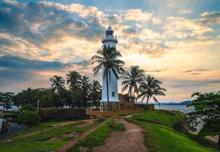 Vuurtoren in het stadje Galle