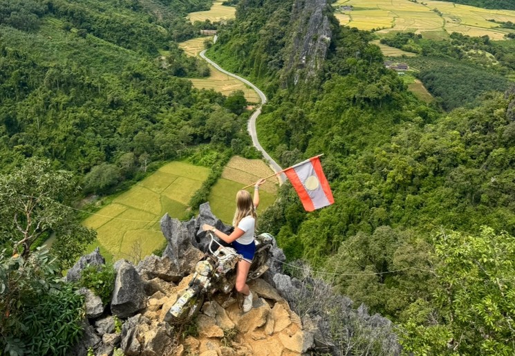Nam Xiay uitzichtpunt in Vang Vieng, Laos