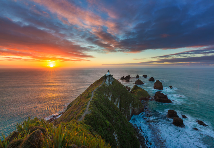 Zonsopkomst in The Catlins, Nieuw-Zeeland