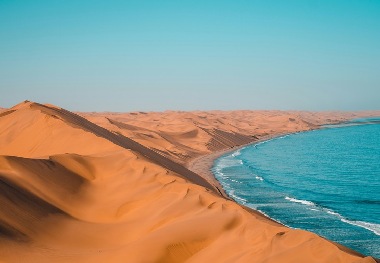 Uitzicht op Skeletoncoast in Namibie