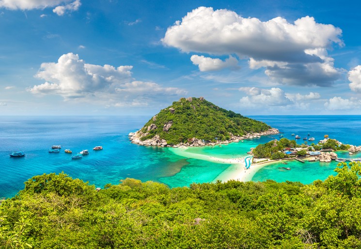 Uitzicht op Nang Yuan Island bij Koh Tao