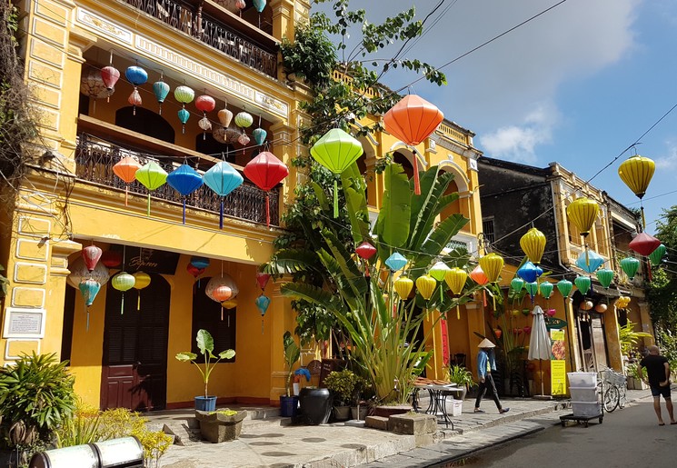 Kleurrijke gebouwtjes in Hoi An