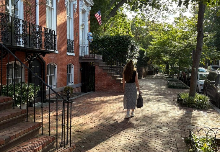 Wandel tijdens een stedentrip Washington door de straatjes van Georgetown