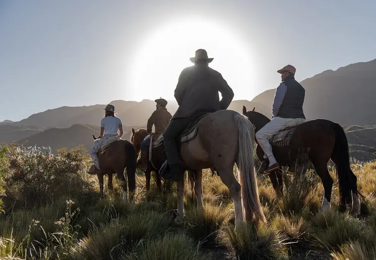 Op het paard in Argentinië
