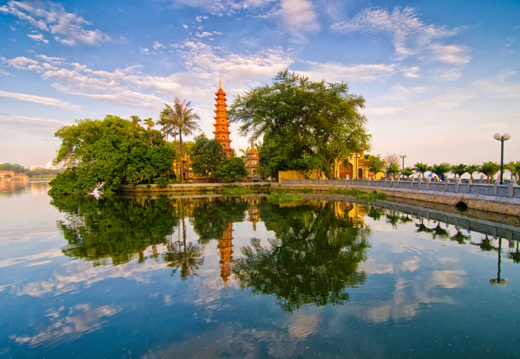 De Tran Quoc pagode in Hanoi, Vietnam
