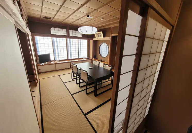 Eetruimte in de tempel, Nagano