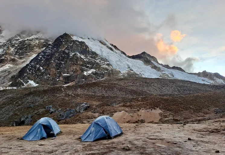 Overnachting tijdens de Salkantay Trekking Overnachting tijdens de Salkantay Trekking