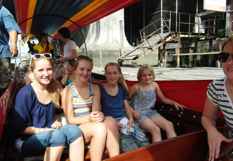 Varen op de rivier in Bangkok, Thailand