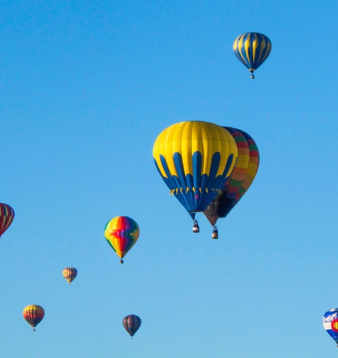 Jaarlijks ballonfeest in oktober in Albuquerque, New Mexico, USA