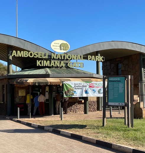 Ingang naar Amboseli National Park, Kenia