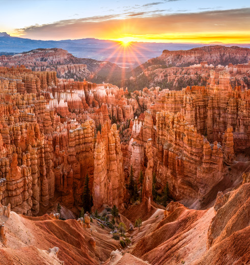 Geniet van de zonsopkomst in Bryce Canyon National Park, Amerika