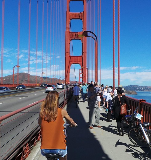 Fietsen over de Golden Gate Bridge in San Francisco