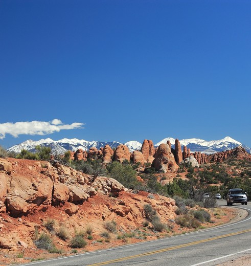 Amerika-Verenigde-Staten-Zuidwest-Moab-autoroute