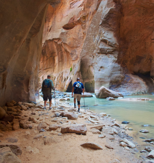 Hikes door de Narrows in Zion National Park