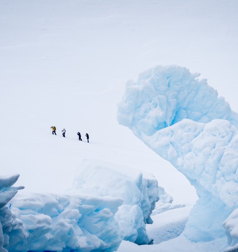 Aan land op het continent Antarctica
