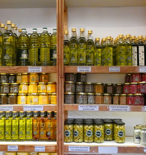 Verse delicatessen van olijven, Mendoza, Argentinië