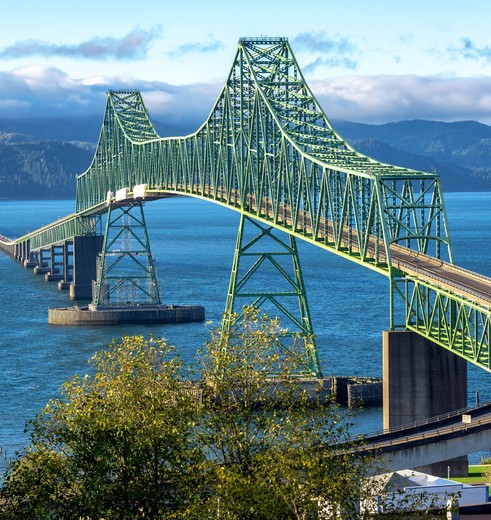 Astoria-Megler brug bij Astoria, tussen Oregon en Washington State, VS