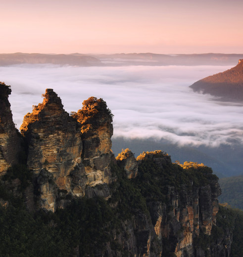 Blue Mountains uitzichtpunt de Three Sisters, Australië