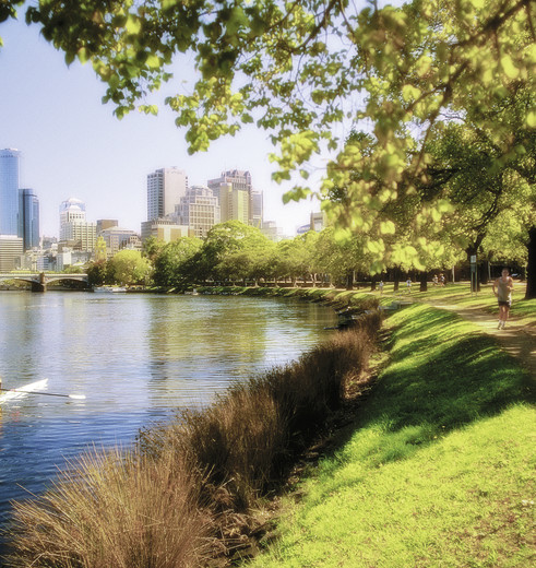 De Yarra rivier in Melbourne, Australië