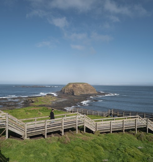 Uitzicht vanaf The Nobbies op Phillip Island, Australië