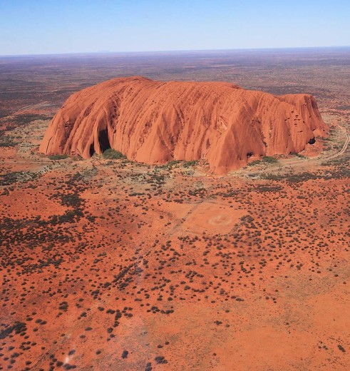 Uluru vanuit de lucht, Australië