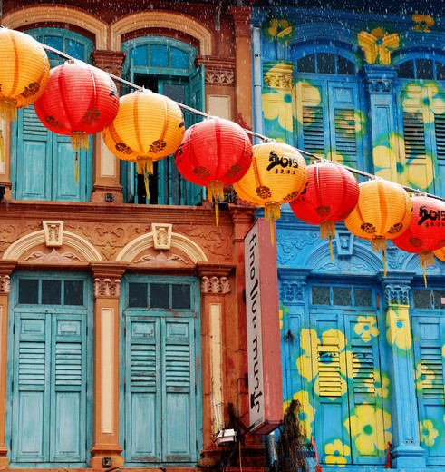 Kleurrijk Chinatown in Singapore