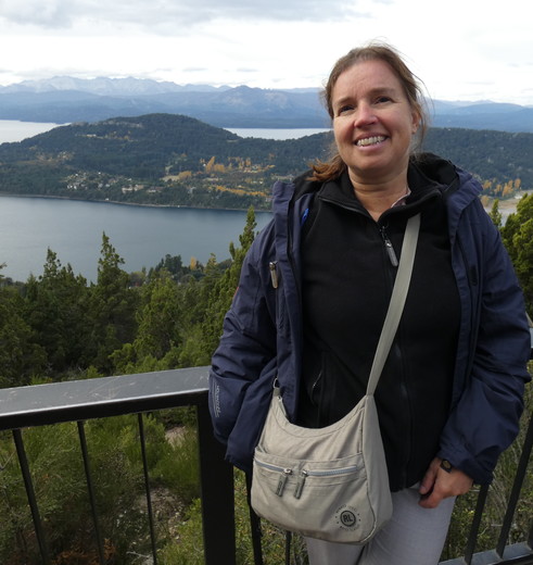 Uitzicht over de meren bij Bariloche, Argentinië