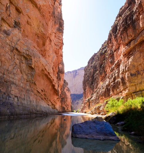 Schitterende diepe canyon in Big Bend National Park, Texas, USA