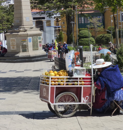 Bolivia-Potosi-Marktkraam