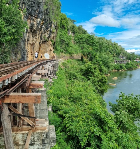 Burma spoorlijn bij de River Kwai, Thailand