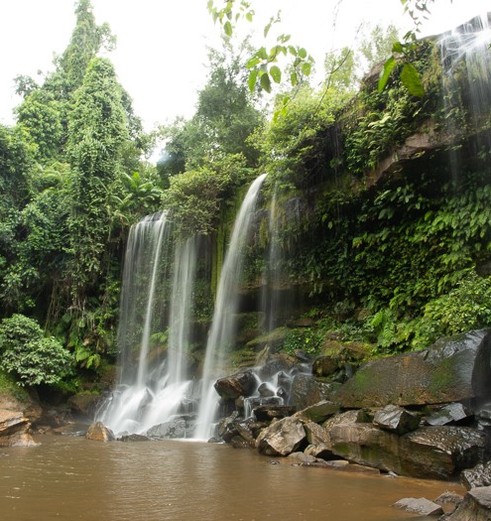 Watervallen in Koh Kong, Cambodja Watervallen in Koh Kong, Cambodja