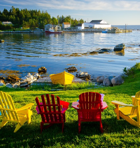 Rustieke baai in Nova Scotia