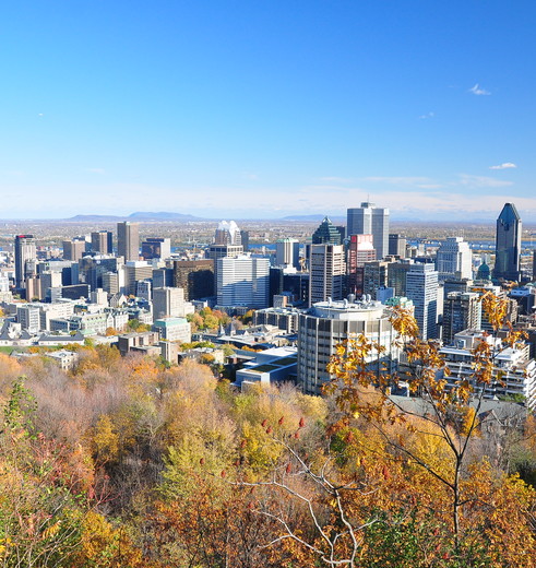 Uitzicht over de stad Montréal, Canada