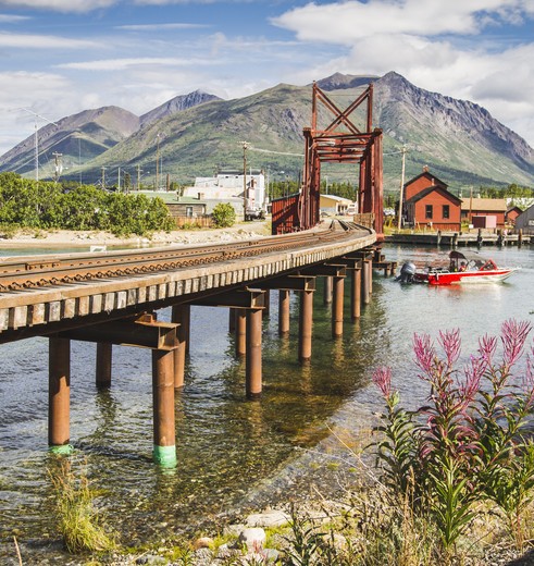 Brug bij de Klondike Highway, Yukon, Canada