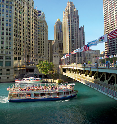 Boottocht in Chicago, Amerika