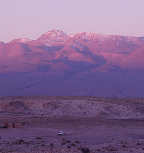 Atacama woestijn tijdens zonsondergang