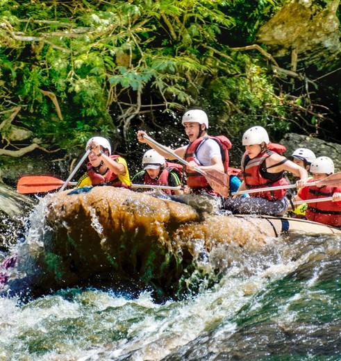 Raften op de rivier bij Barichara