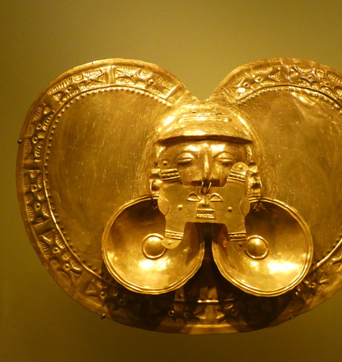 Een beeld uit het goudmuseum in Bogota