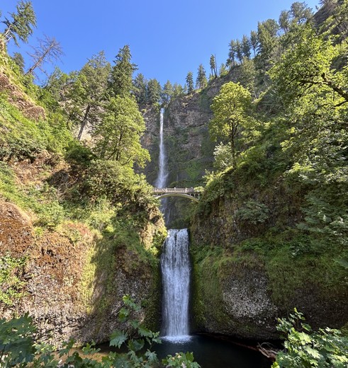 Waterval in de Columbia River Gorge, USA