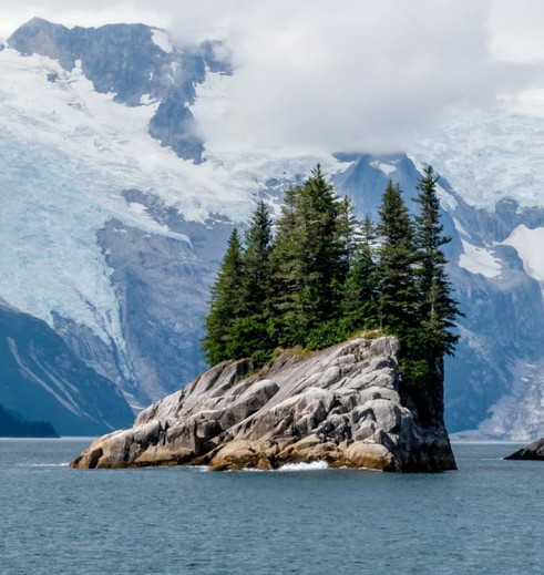 Cruise langs de Aleoeten, Alaska, Amerika