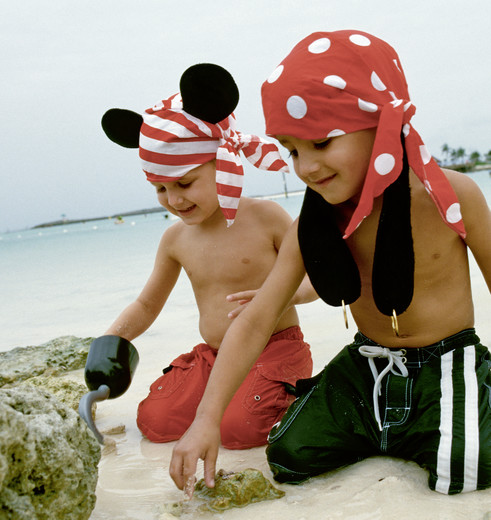 Kinderen op het strand in Orlando