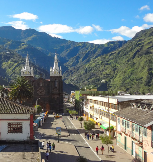 Prachtig uitzicht op Banos de Agua Santa