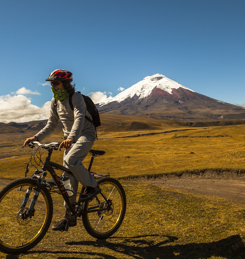 Mountainbiken in de omgeving van Cotopaxi