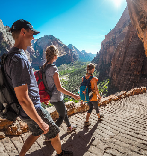 Hiken in Zion National Park, West-Amerika