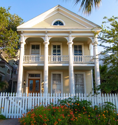 Victoriaans huis in The Strand District in Galveston, Texas, USA Victoriaans huis in The Strand District in Galveston, Texas, USA