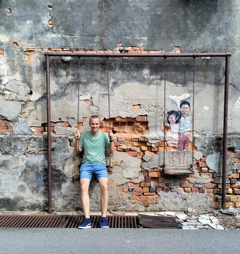 Muurschildering in Georgetown, Maleisië